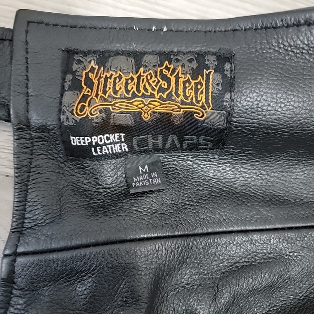 Street & Steel POLICE Motorcycle Jacket 40 & pants Chaps M Excellent condition - Picture 8 of 16